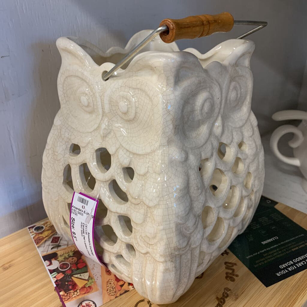 Ceramic Owl Lantern