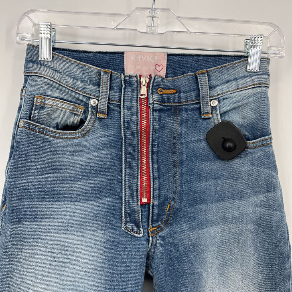 Revise Red Zipper Jeans