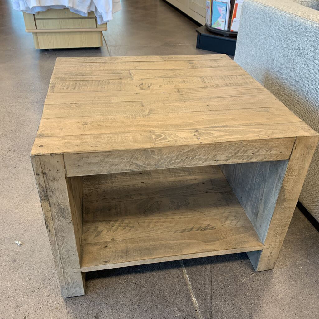 Wood Plank Side Table