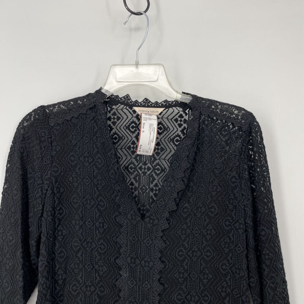 Rebecca Taylor L/s Crochet Shirt