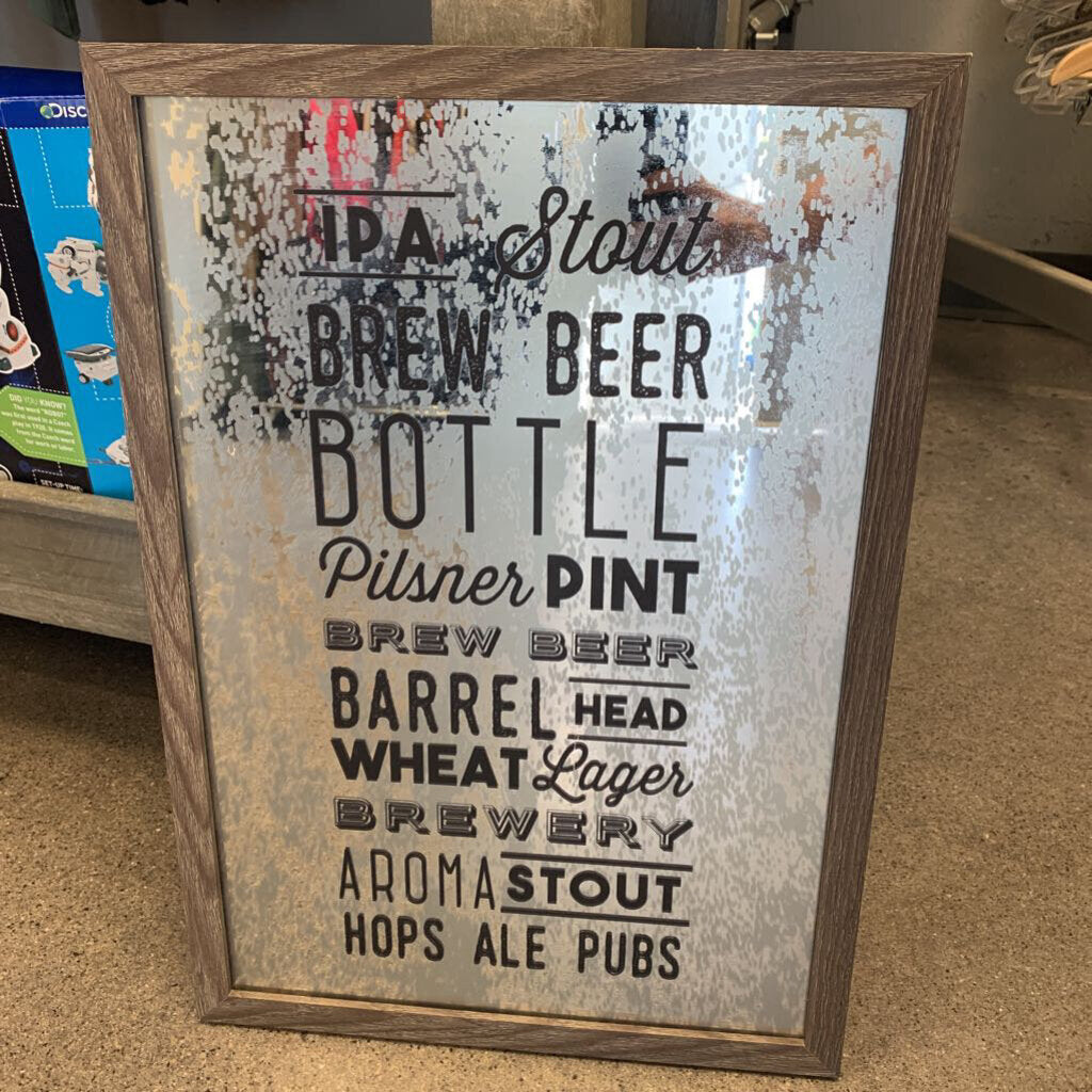 Beer Words Sign