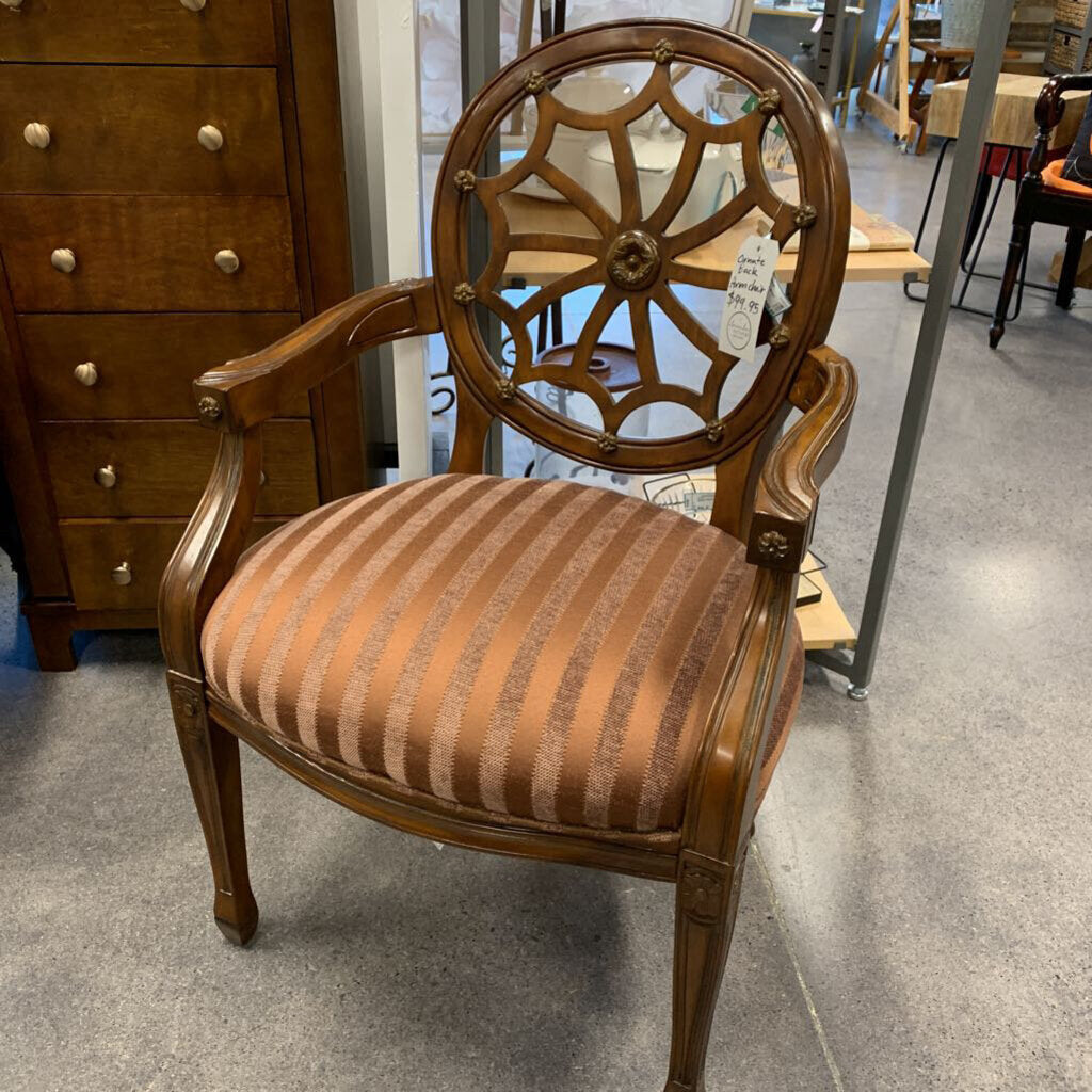 Ornate Back Arm Chair