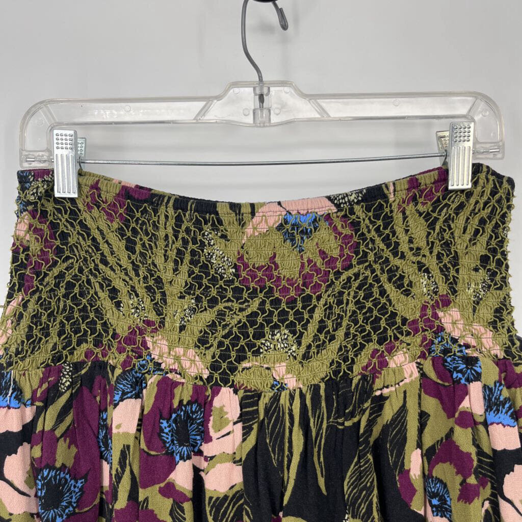 Free People Floral Mini Skirt