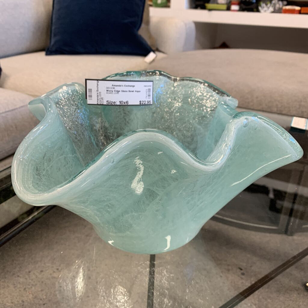 Wavy Edge Glass Bowl