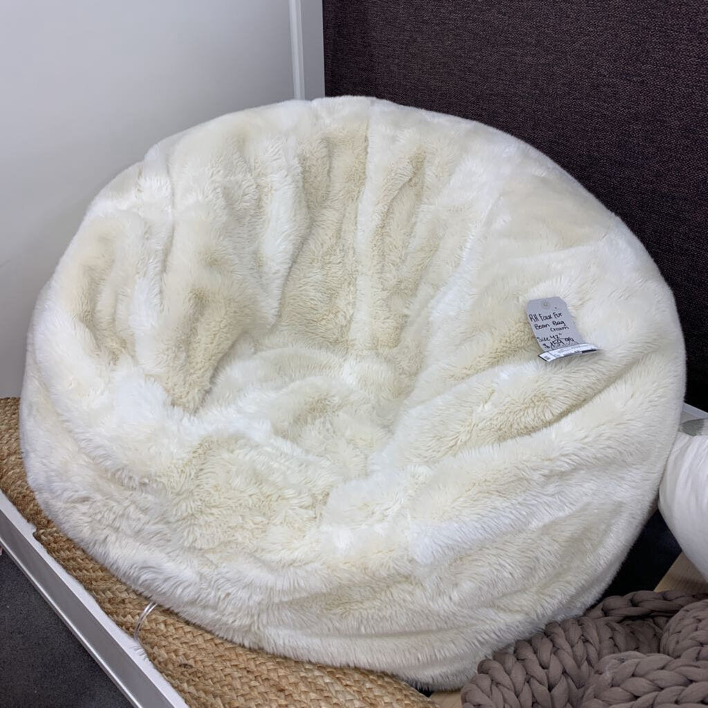 Rh Faux Fur Bean Bag