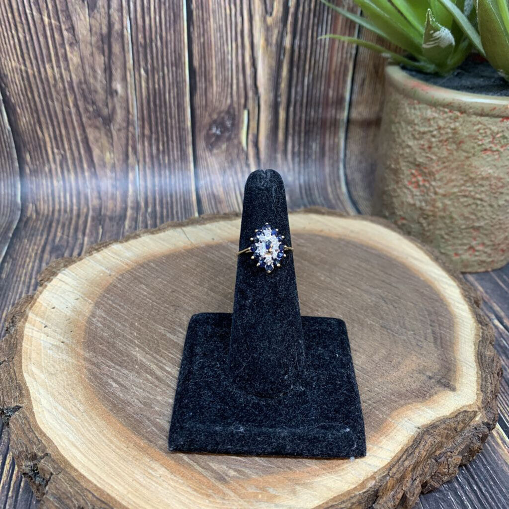 14K YG Sapphire Ring