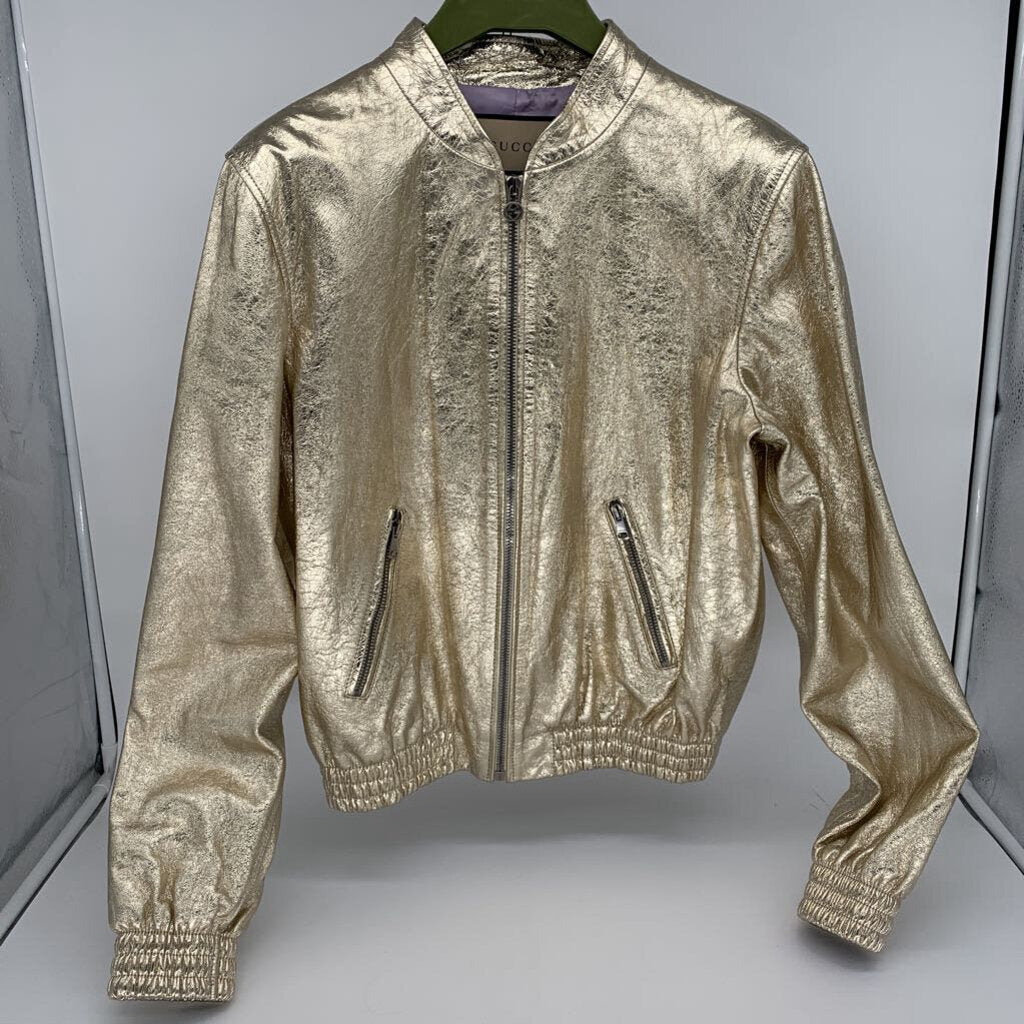 Gucci Metallic Leather Jacket