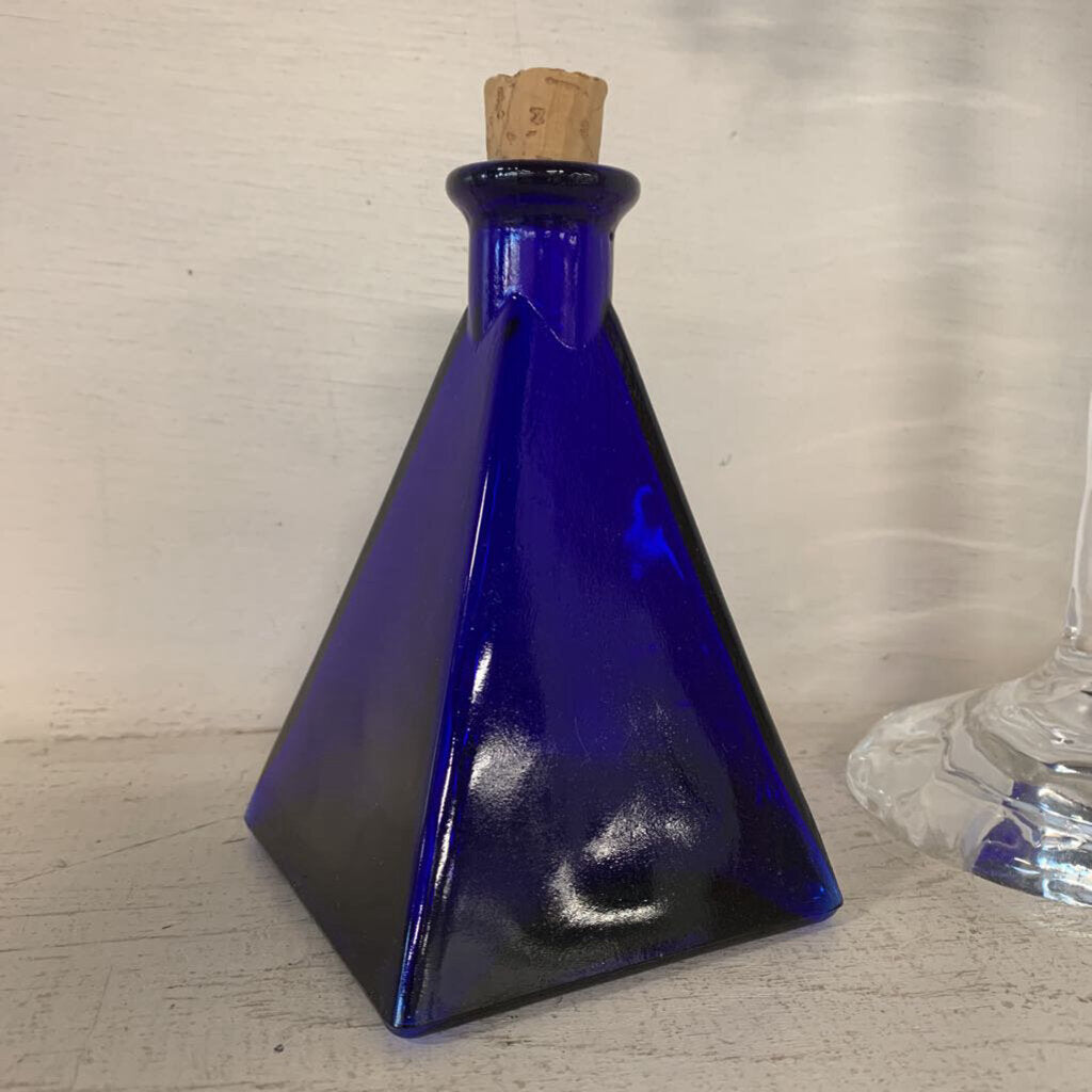 Pyramid Shape Glass Bottle