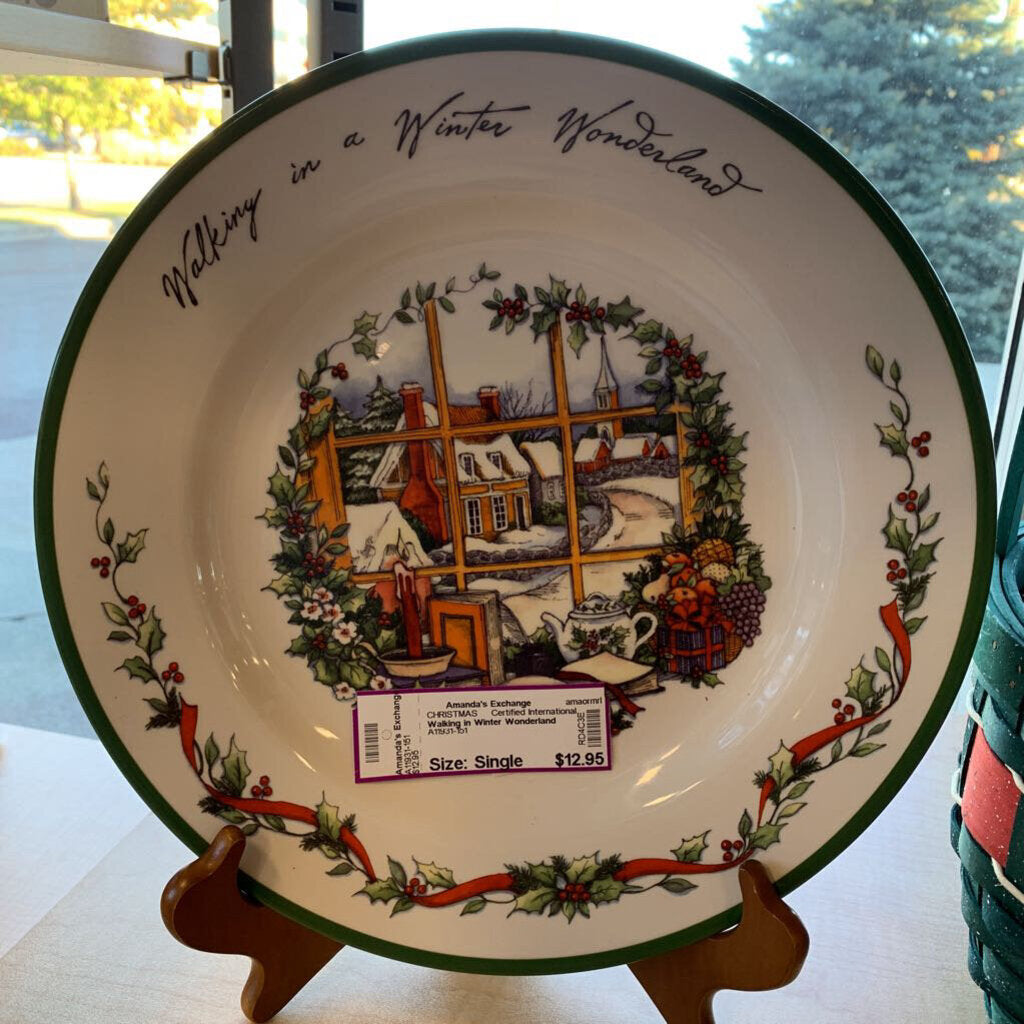 Walking in Winter Wonderland Plate