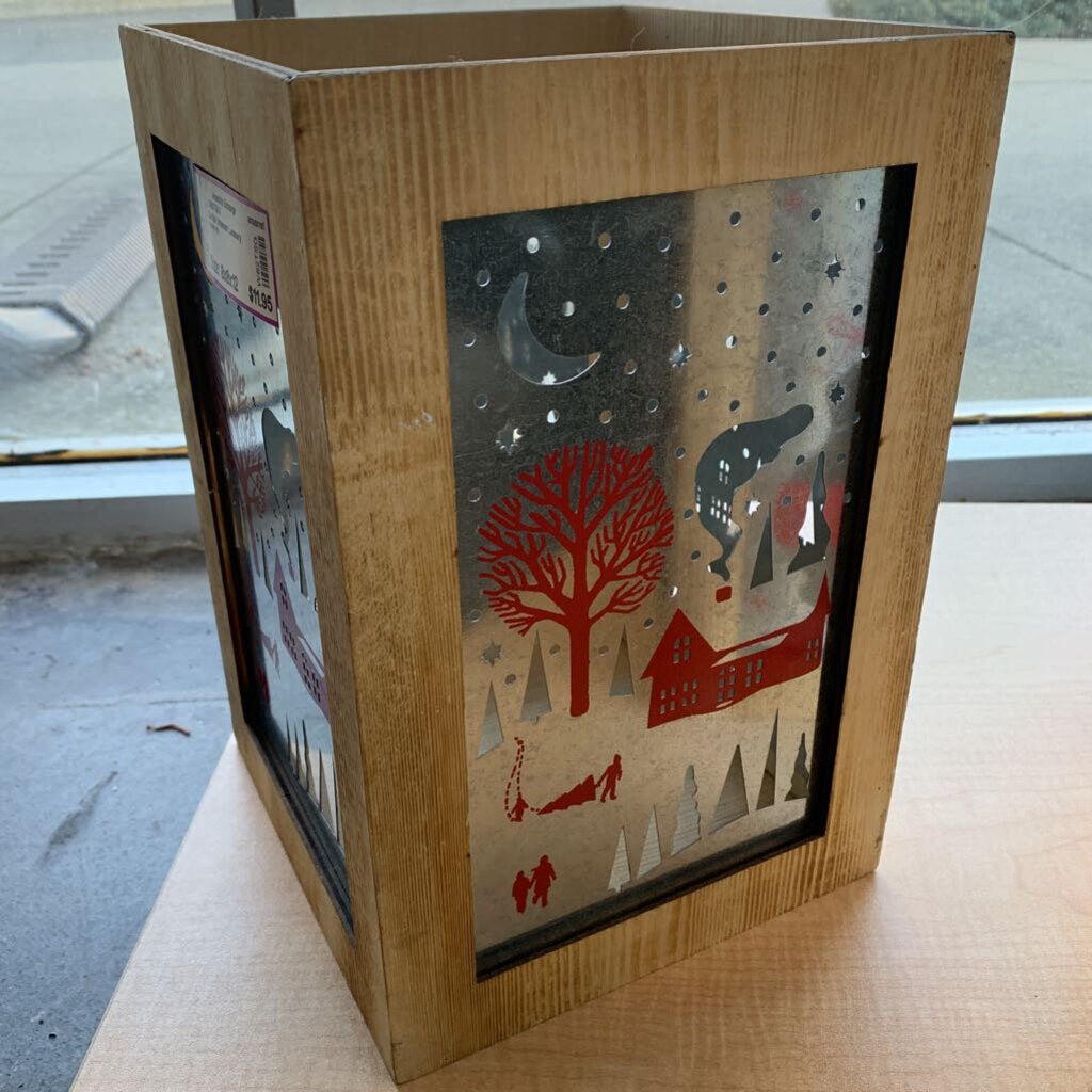 Cut-Out Town Scene Luminary