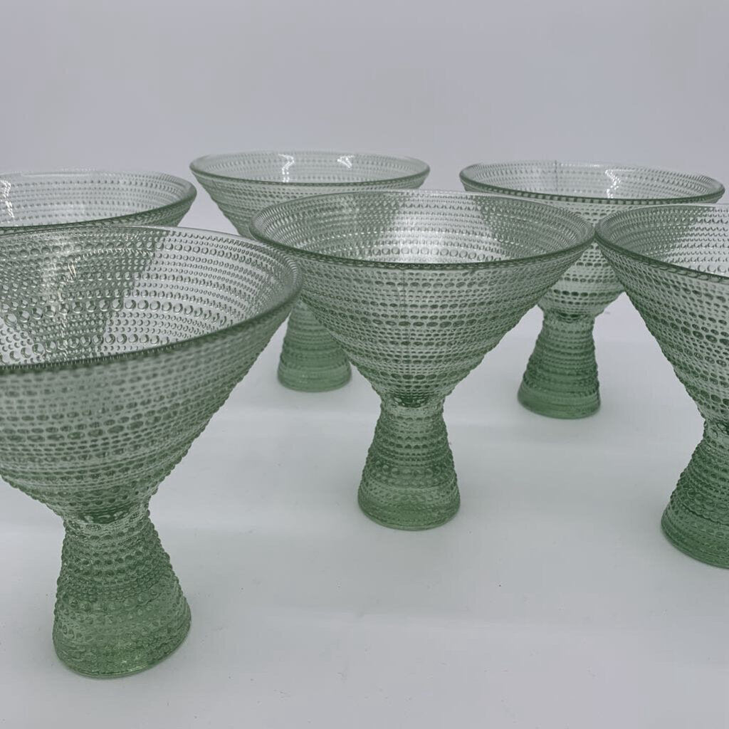 Hobnail Margarita Glasses