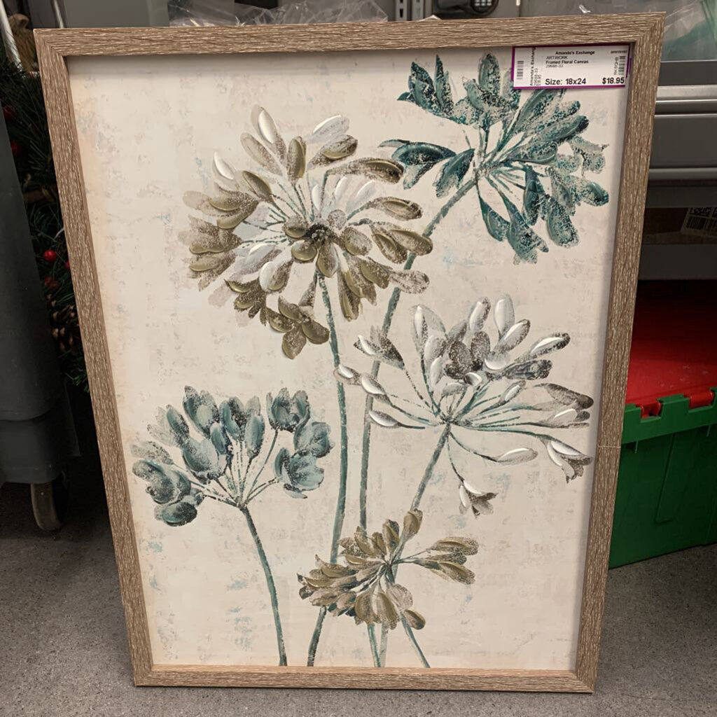 Framed Floral Canvas