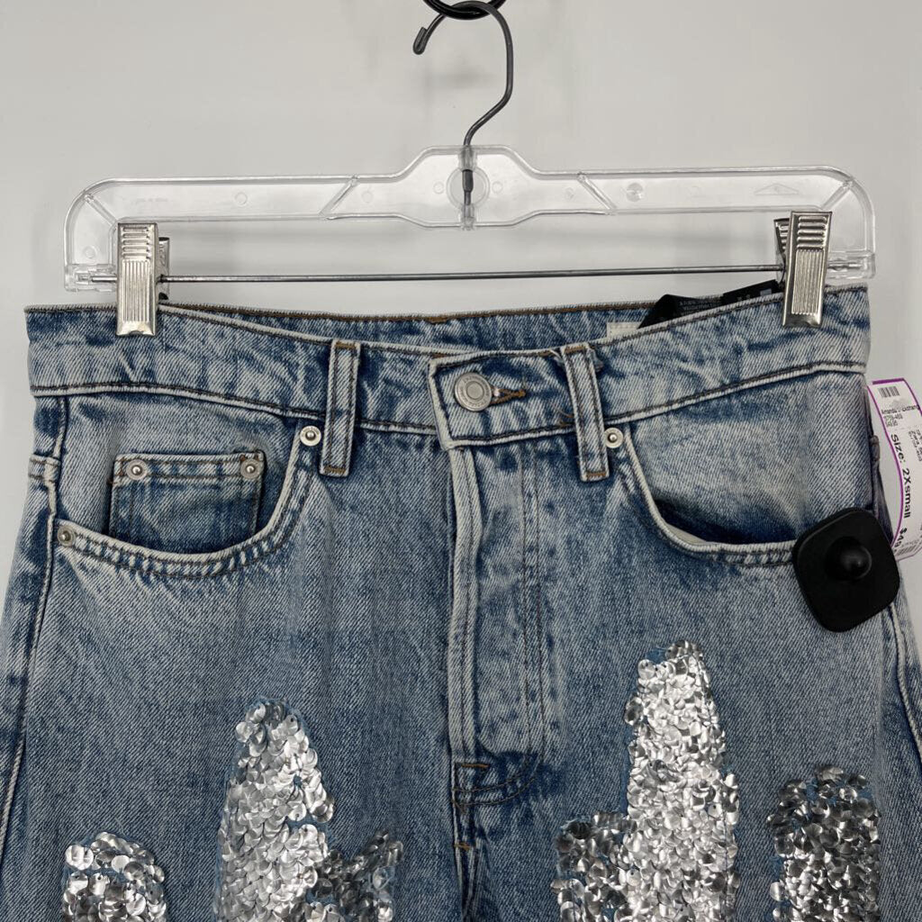 Zara Sequin Front Jeans