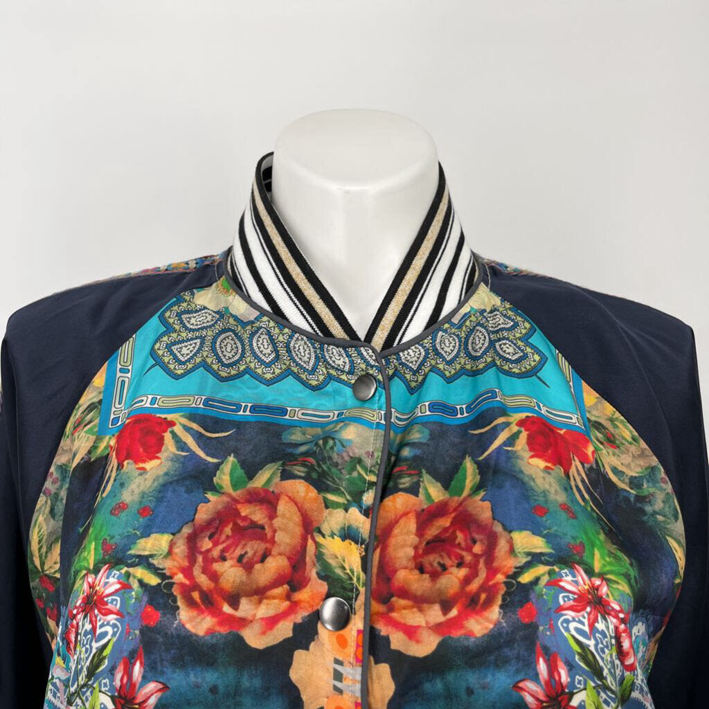 Johnny Was Silk Floral Jacket