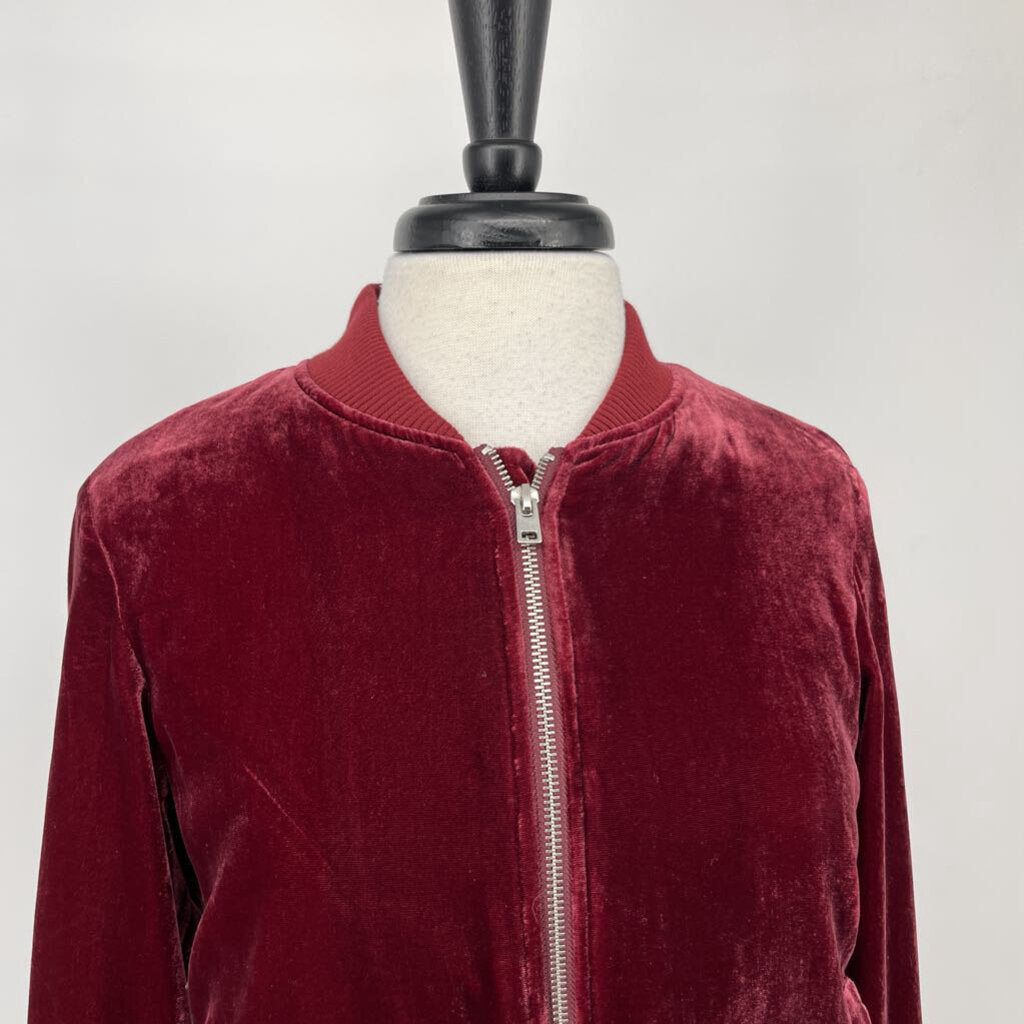 J Crew Velour Bomber Jacket