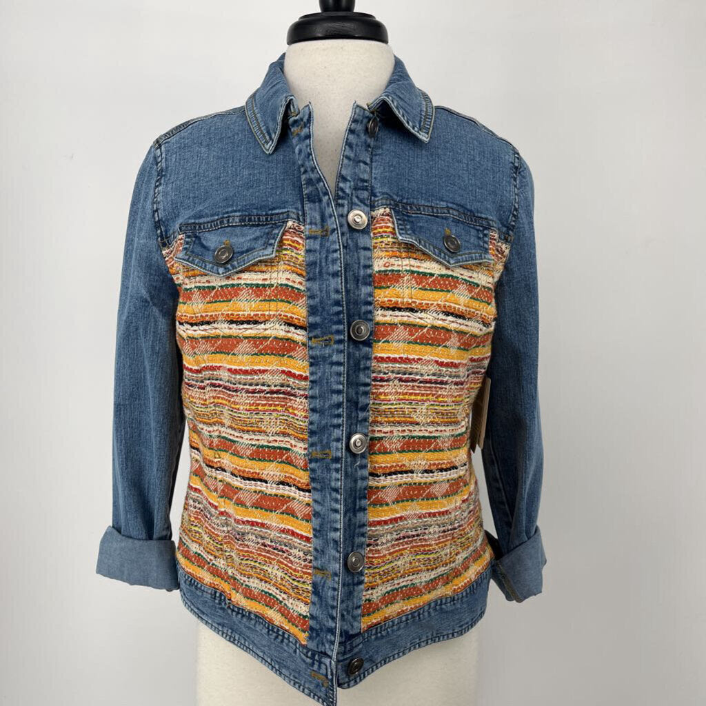 Chicos Tweed & Denim Jacket