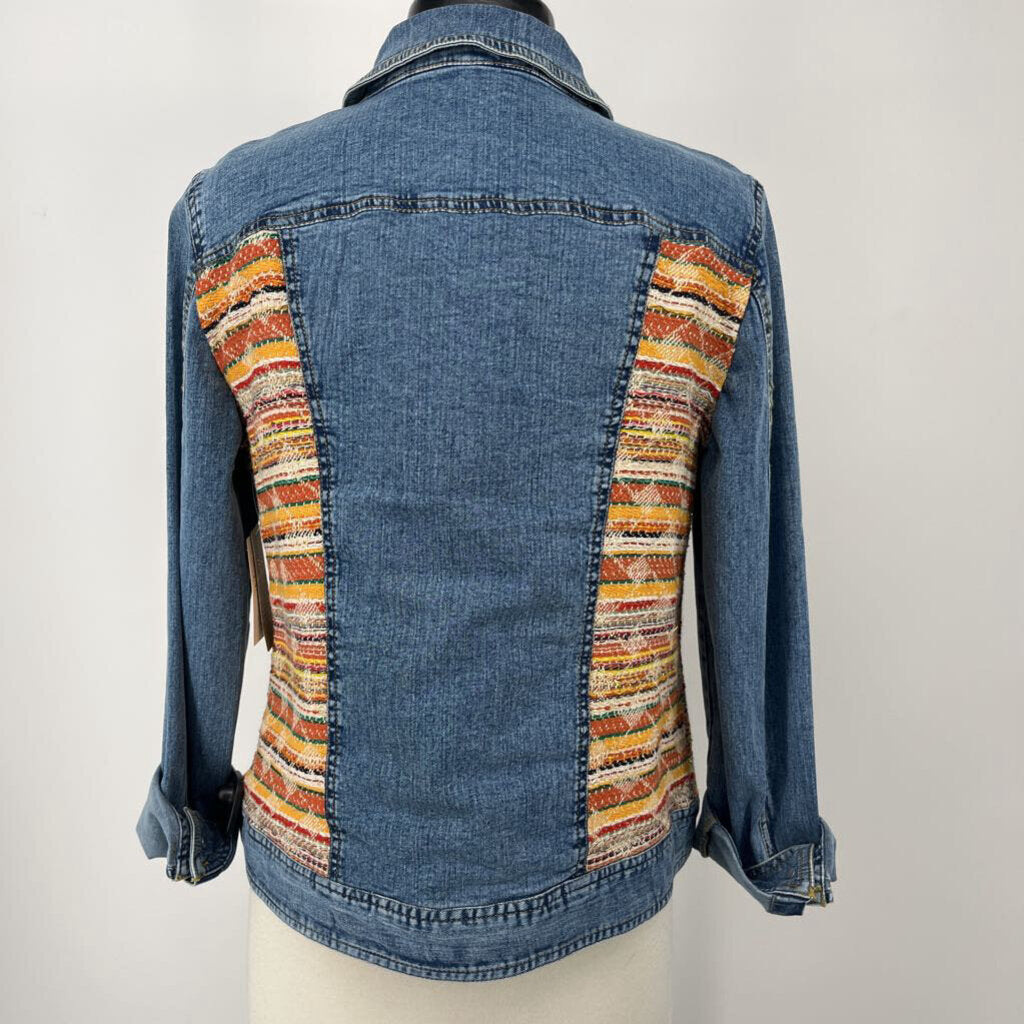 Chicos Tweed & Denim Jacket