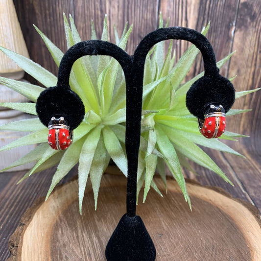 Erwin Pear Ladybug Earrings