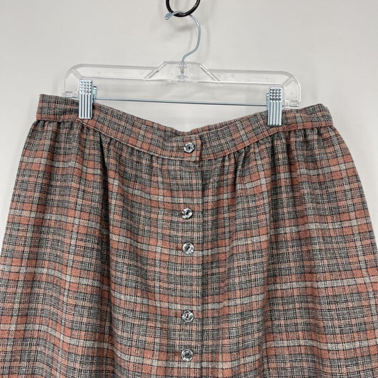 Plaid Wool Skirt