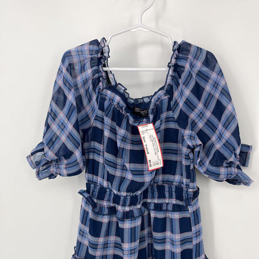 Three Pink Hearts S/s Plaid Dress