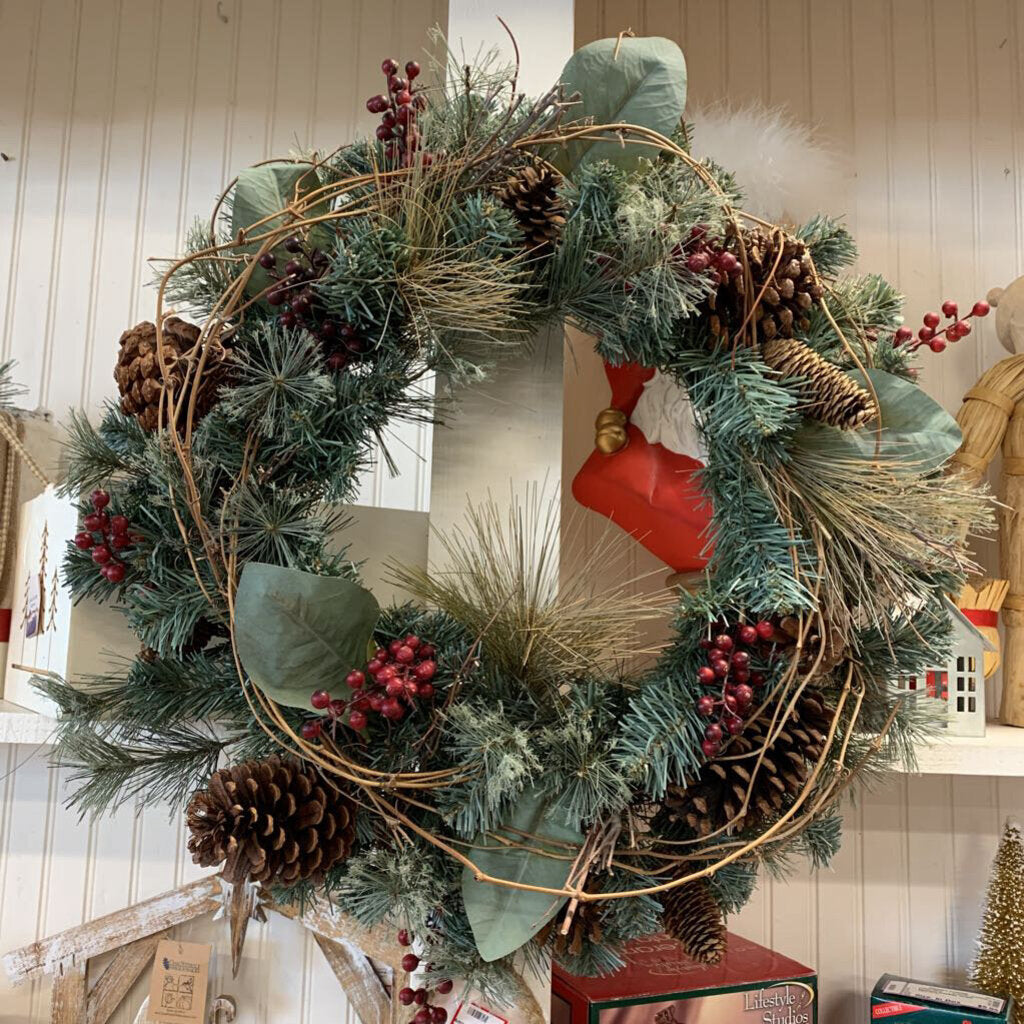 Pinecone Berry Wreath