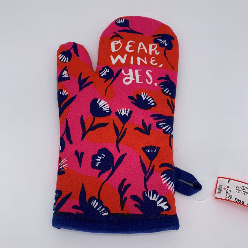 Dear Wine Yes Oven Mitt