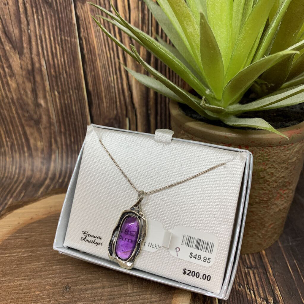 Amethyst Pendant Necklace