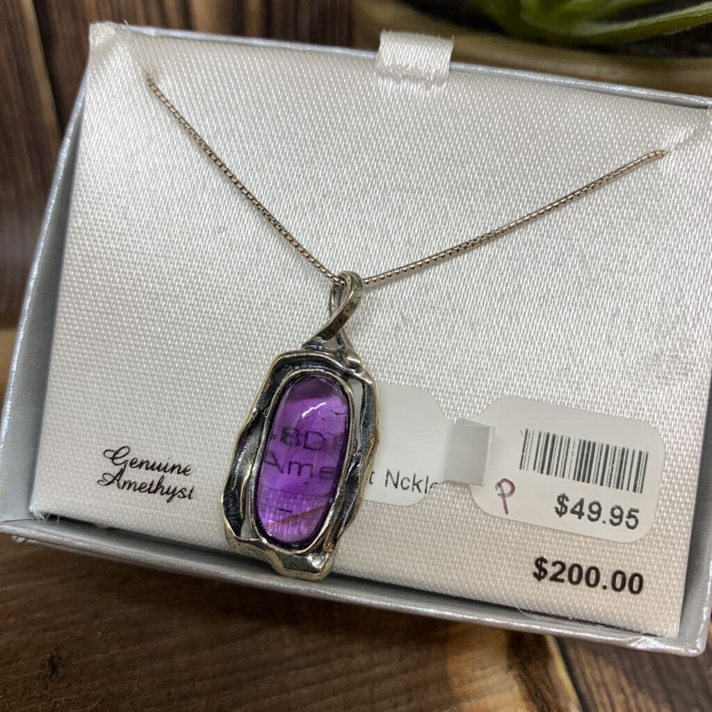 Amethyst Pendant Necklace