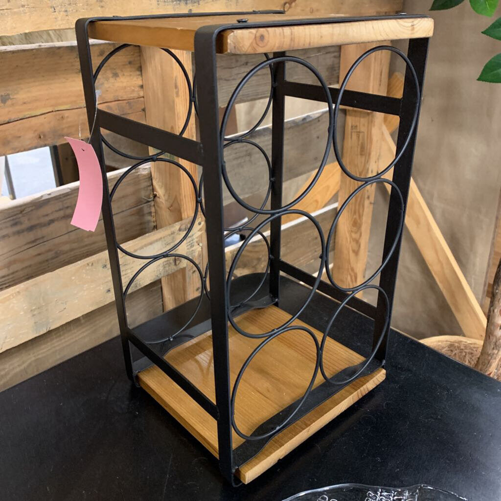 Metal/Wood Wine Rack