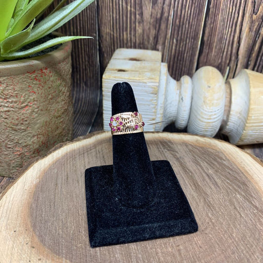 14k Flrl Dia Ring