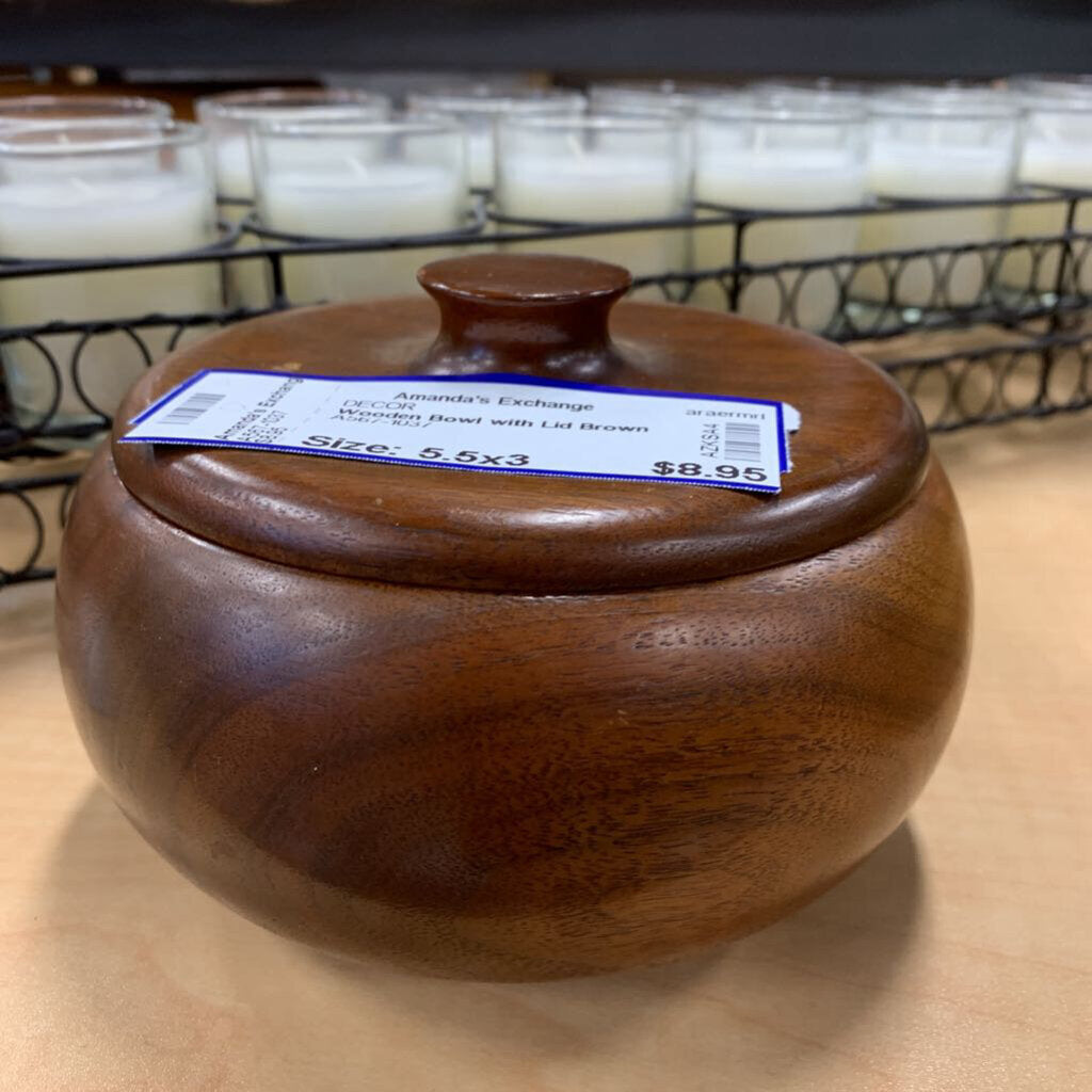 Wooden Bowl with Lid