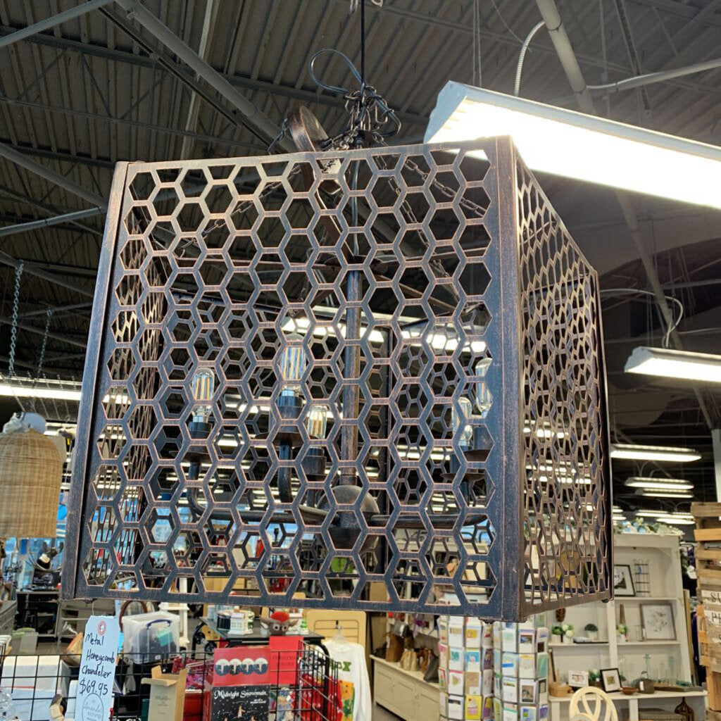 Metal Honeycomb Chandelier