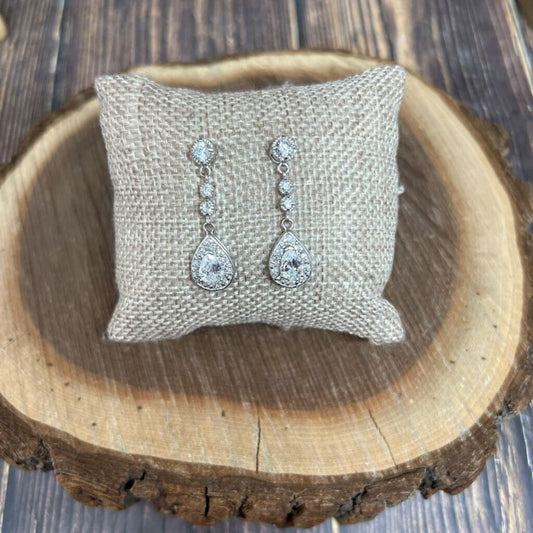 Rhinestone Teardrop Earrings