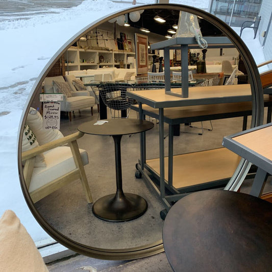 Round Framed Mirror