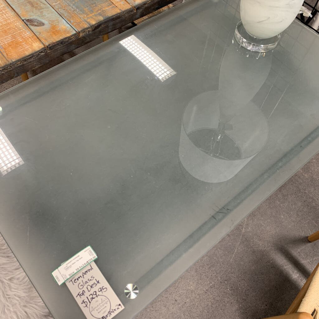 Tempered Glass Top Desk