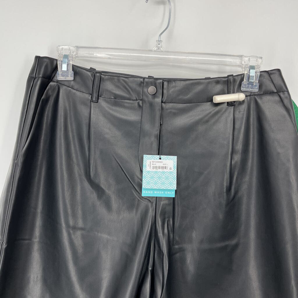 Ming Wang Faux Leather Shorts