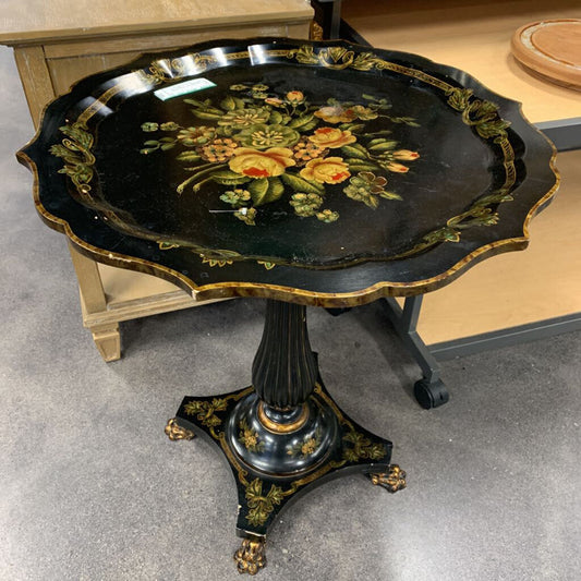 Floral Pedestal Table