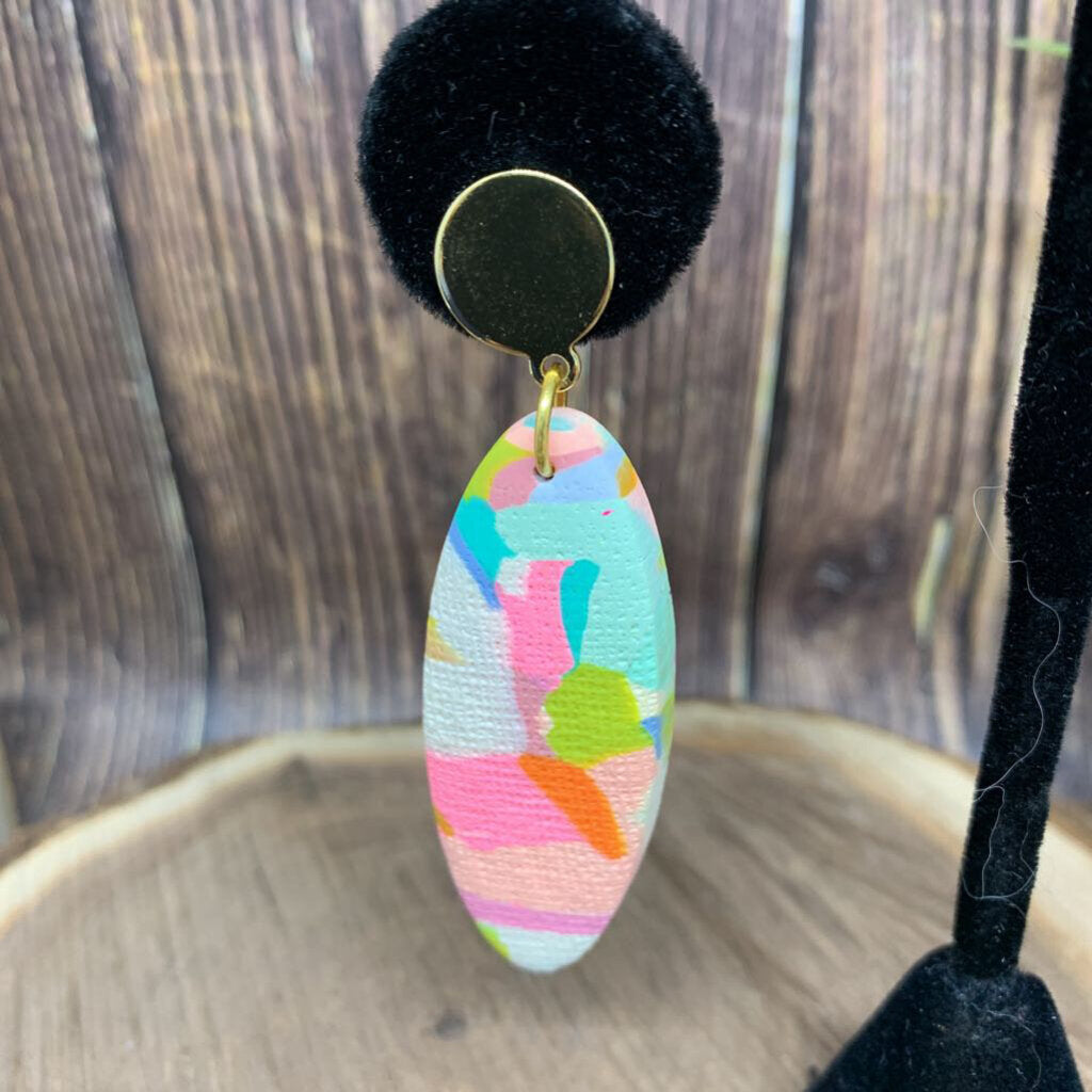 Oval Confetti Earrings