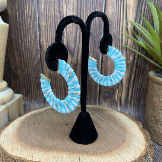 Raffia Hoop Earrings