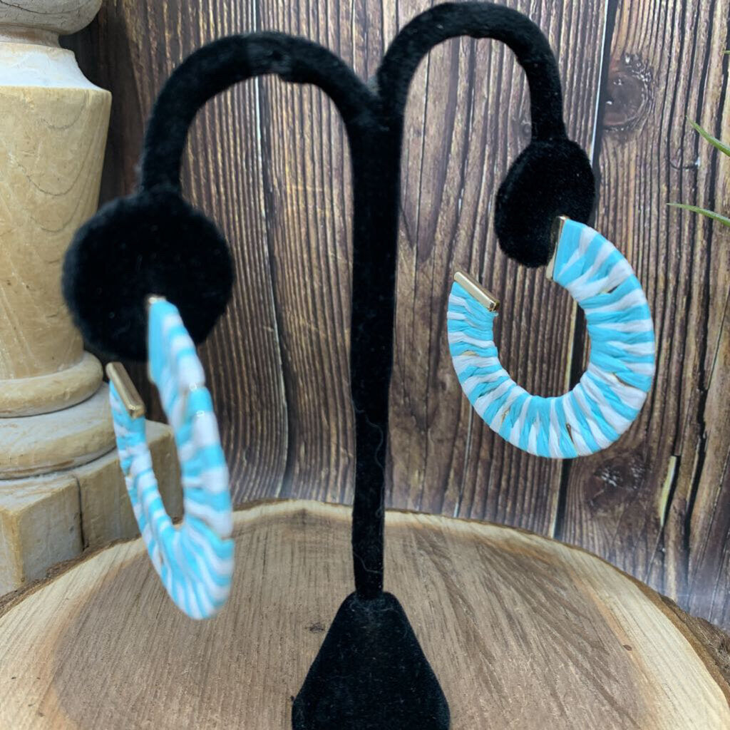 Raffia Hoop Earrings