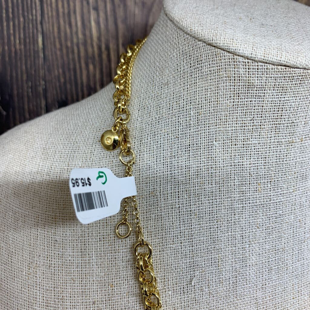 J Crew Gold Layered Necklace