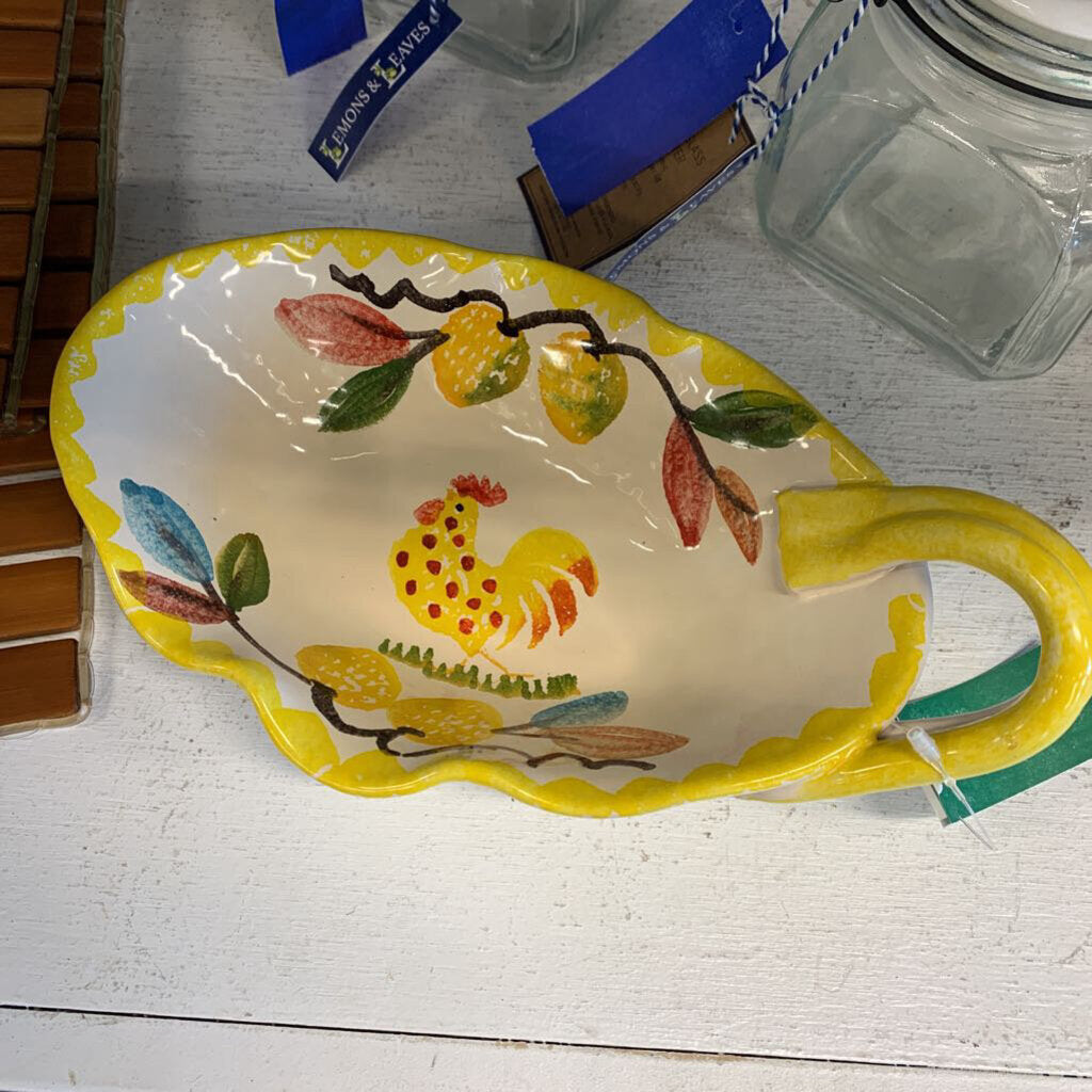 Rooster Dish with Handle