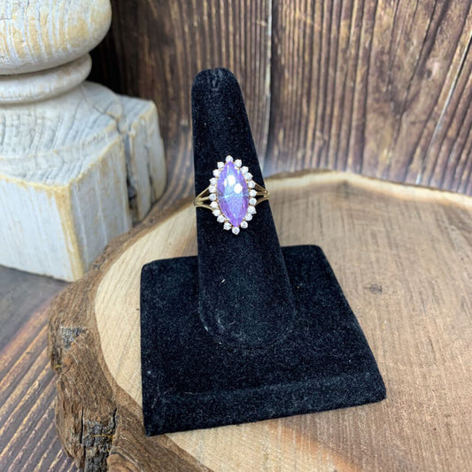 Lavender Marquise 10k Ring