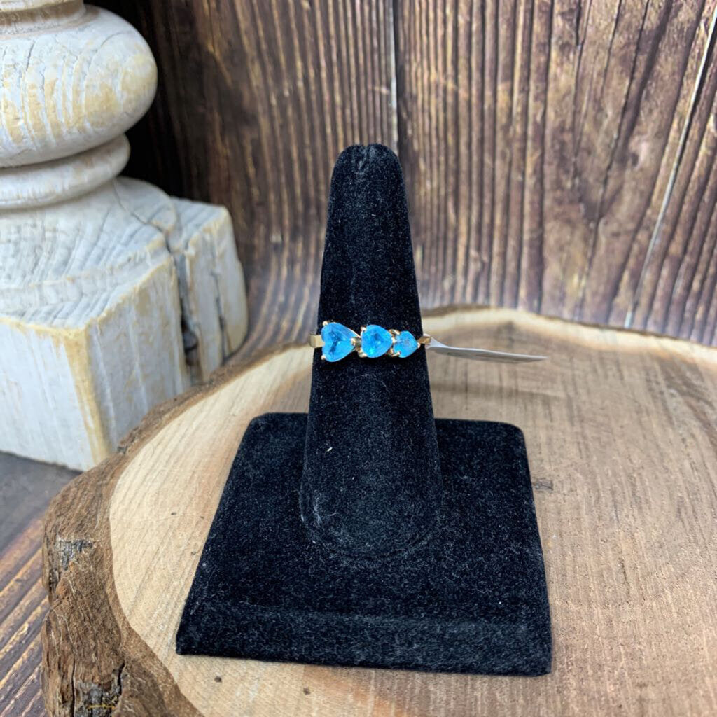 Blue Hearts 10k Ring