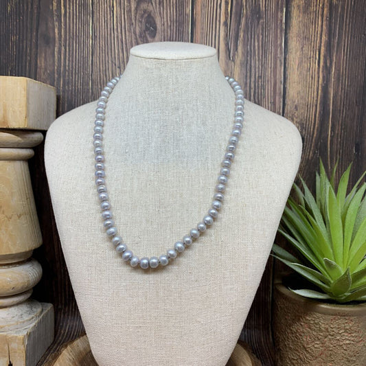 Silver Pearl Necklace