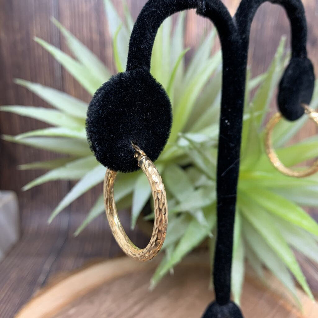 14k YG Hoop Earrings