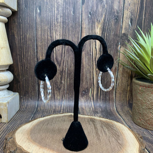 Sterling Twist Hoop Earrings