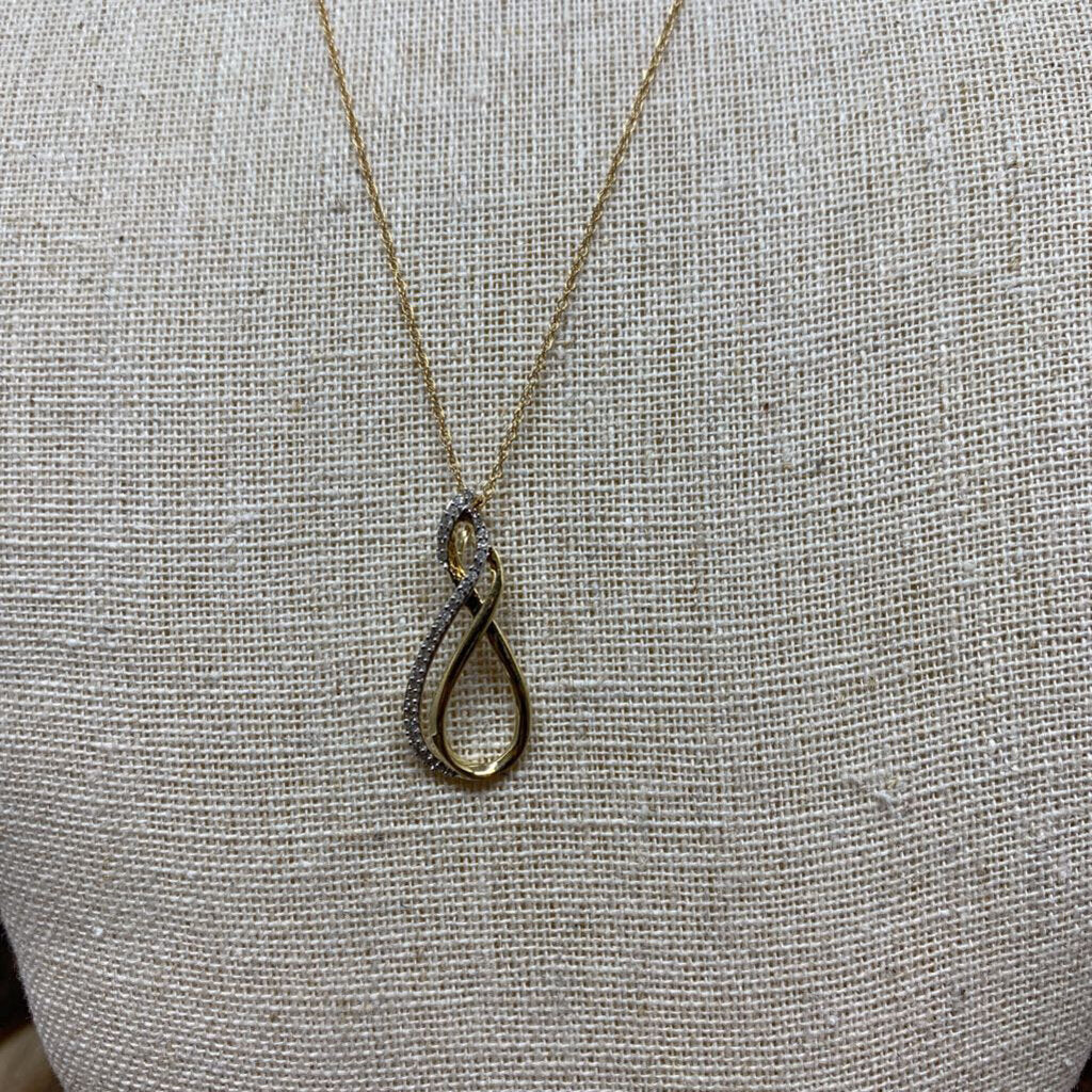 10KYG and Diamond Pendant Necklace