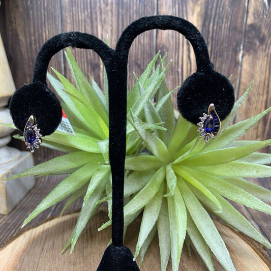 Blue & White Sapphire Earrings