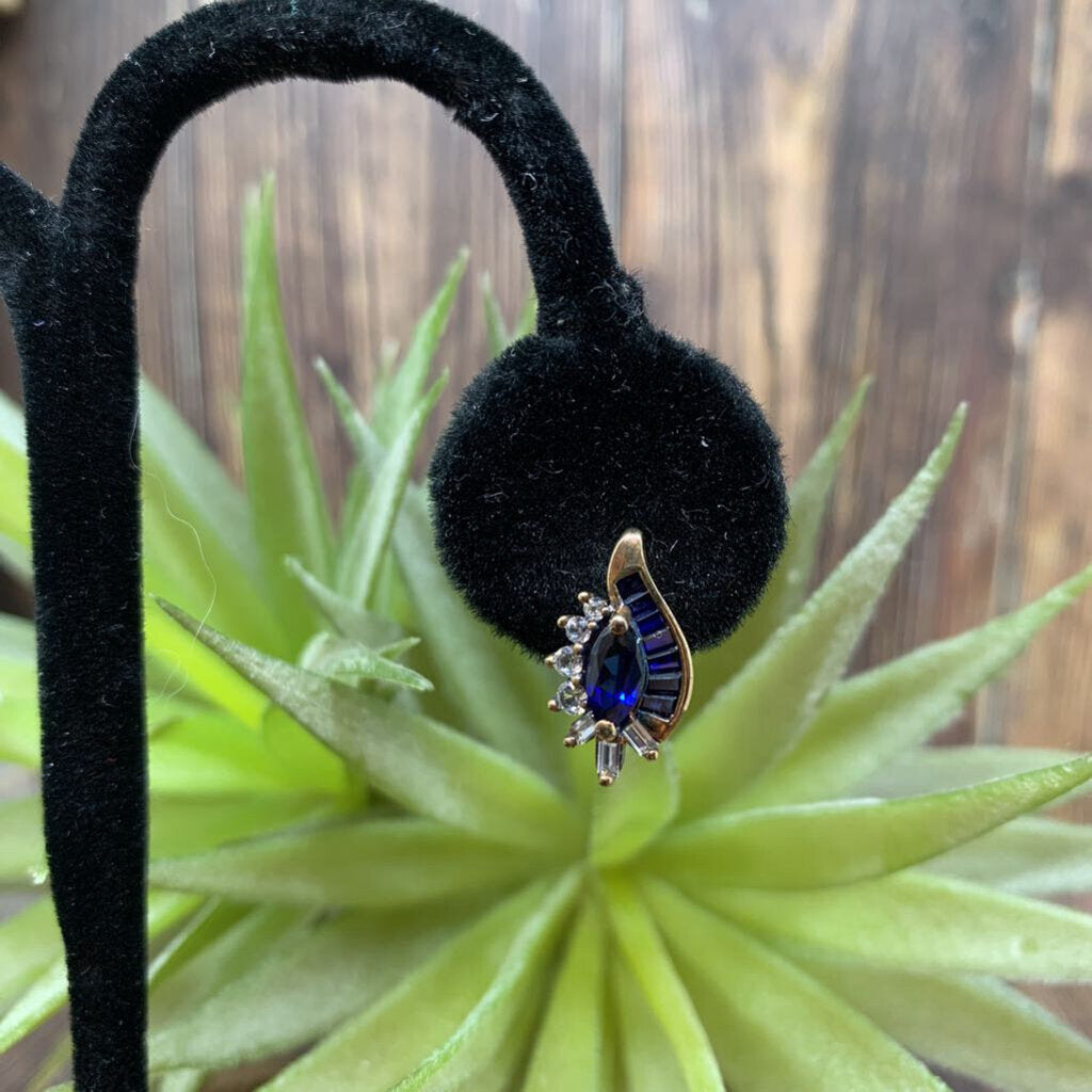 Blue & White Sapphire Earrings